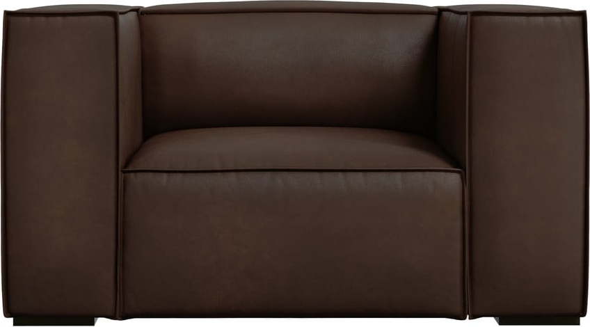 Tmavě hnědé kožené křeslo Madame – Windsor & Co Sofas Windsor & Co Sofas