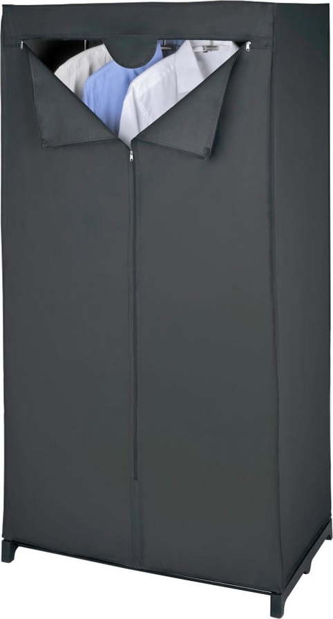 Černá látková šatní skříň 75x150 cm Deep – Wenko WENKO