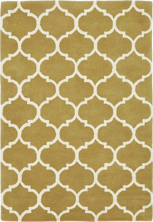 Okrově žlutý ručně tkaný vlněný koberec 160x230 cm Albany – Asiatic Carpets Asiatic Carpets