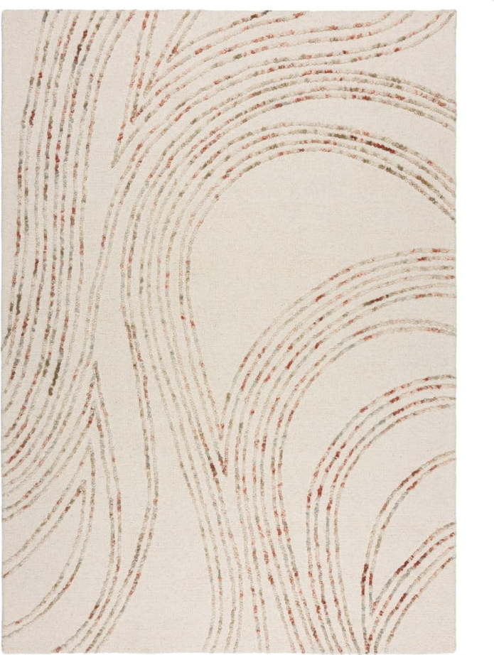 Oranžovo-krémový vlněný koberec 120x170 cm Abstract Swirl – Flair Rugs Flair Rugs