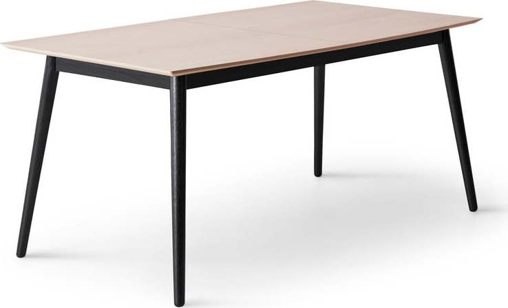 Rozkládací jídelní stůl s deskou v dubovém dekoru v černo-přírodní barvě 90x165 cm Meza – Hammel Furniture Hammel Furniture